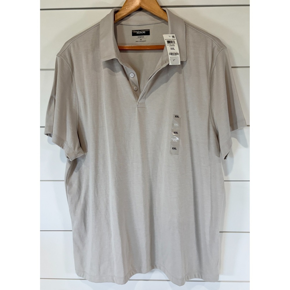 Alfani Polo Shirt‎ Mens XXL Moonstruck Alfatech Short Sleeve Stretch Golf